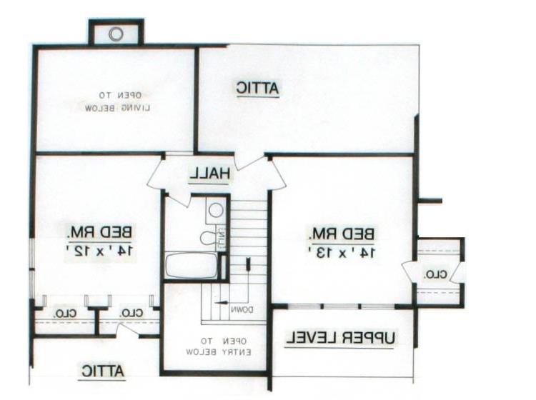Upper level floor plan