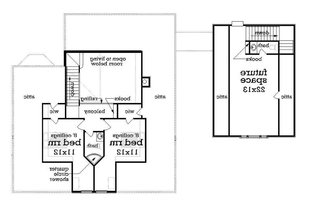 Upper level floor plan