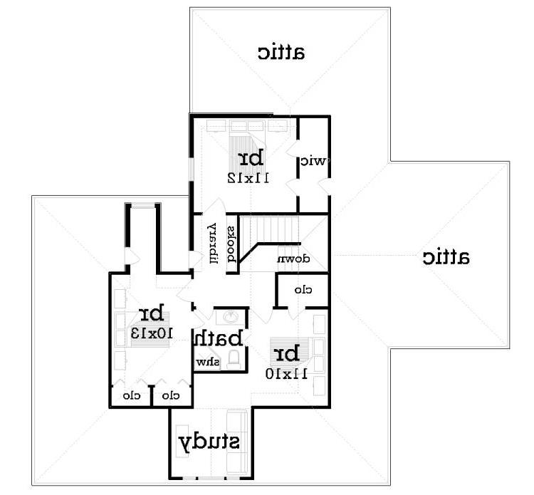 Upper level floor plan