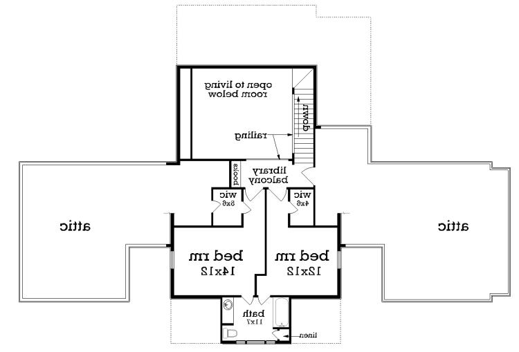Upper level floor plan