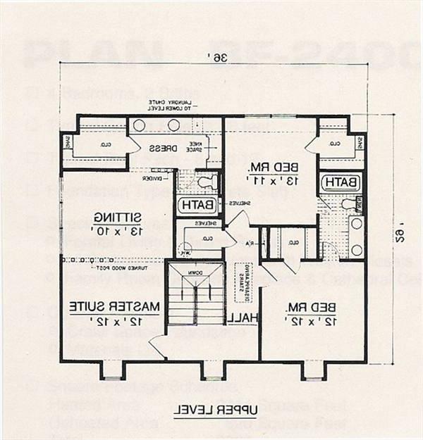 Upper level floor plan