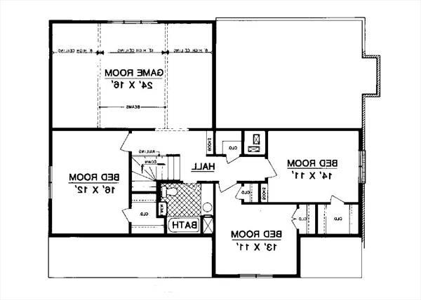 Upper level floor plan